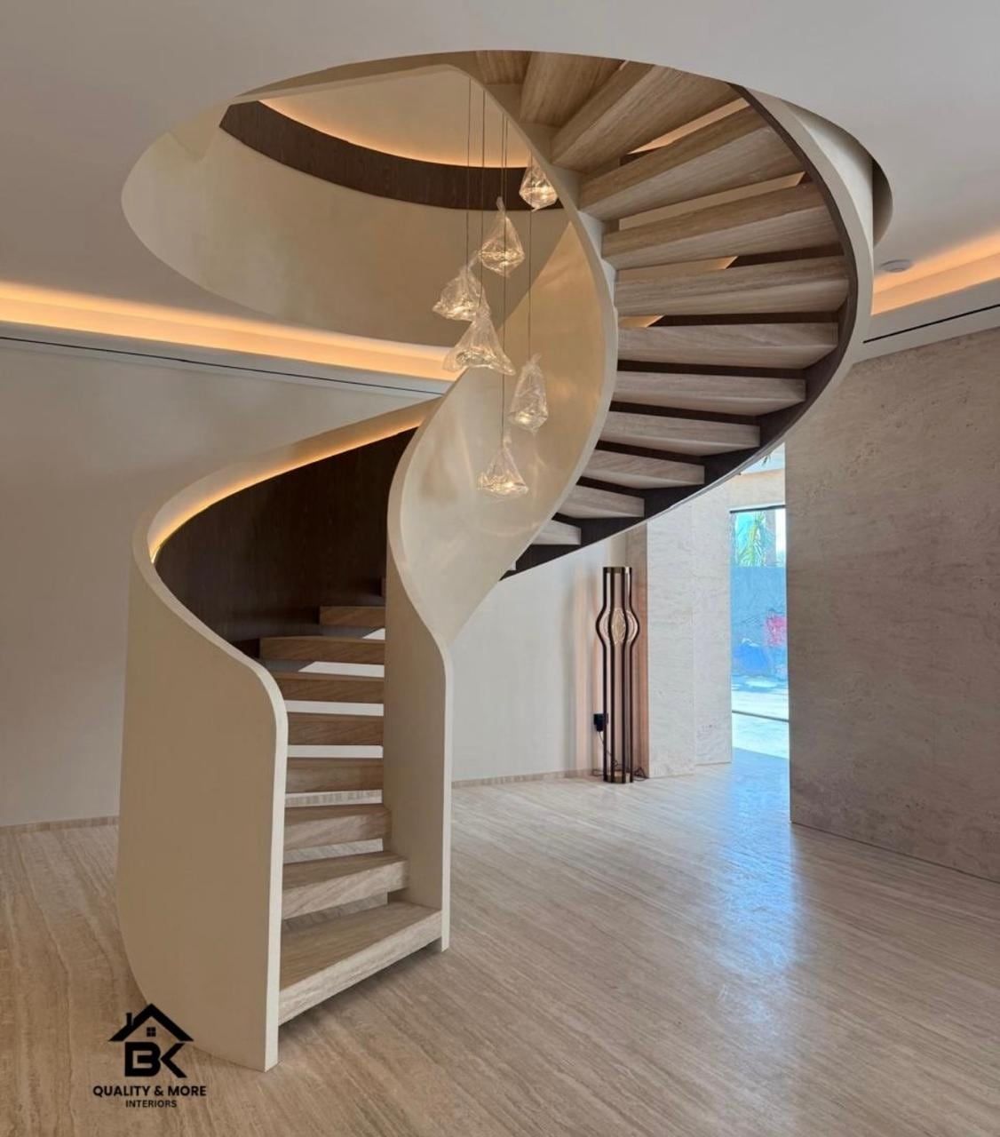 Sculpted Spiral Staircase