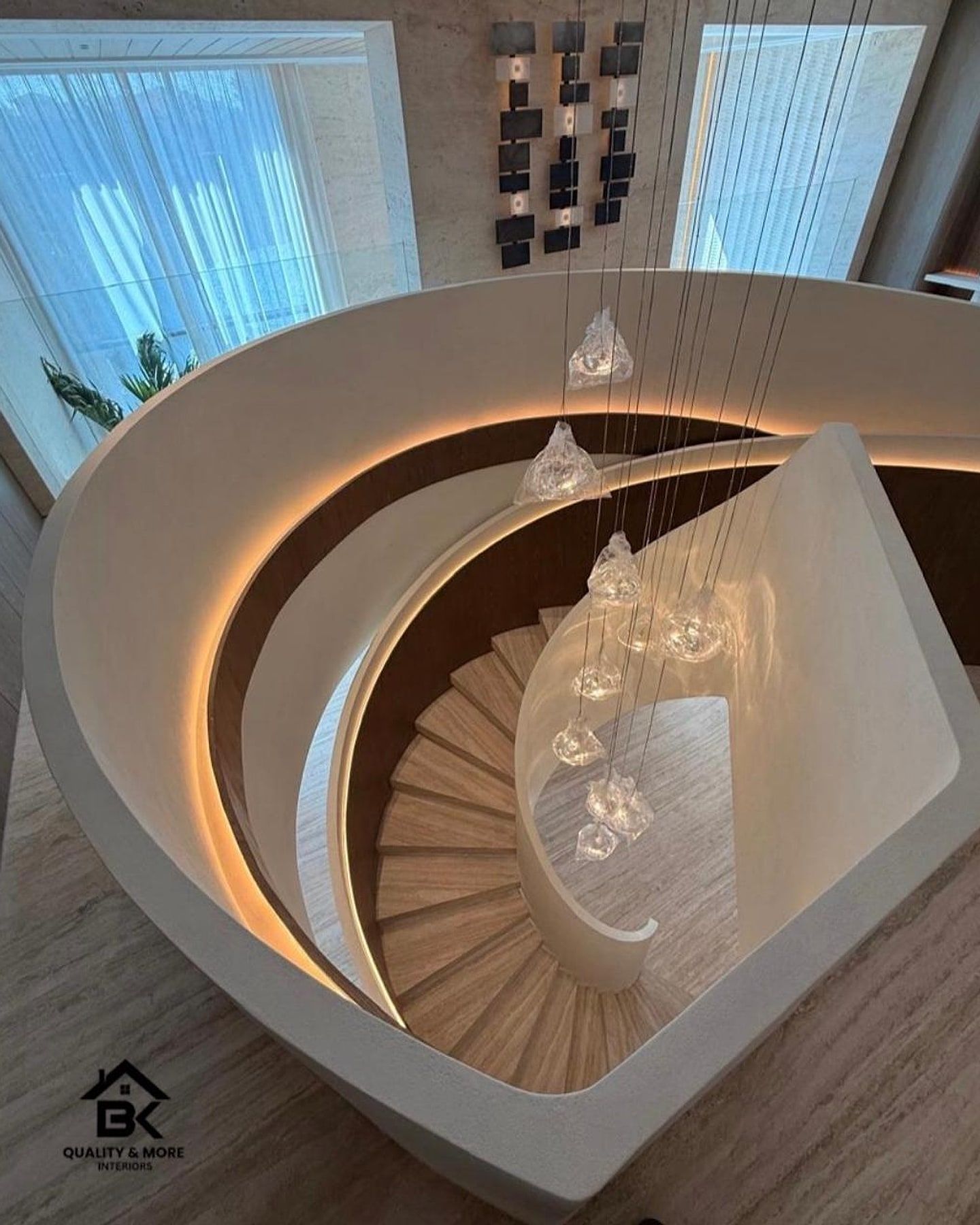 Spiral Stair & Pendant Drop